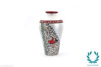 Fashionable Vases - White, Handicraft, Madhubani Painting